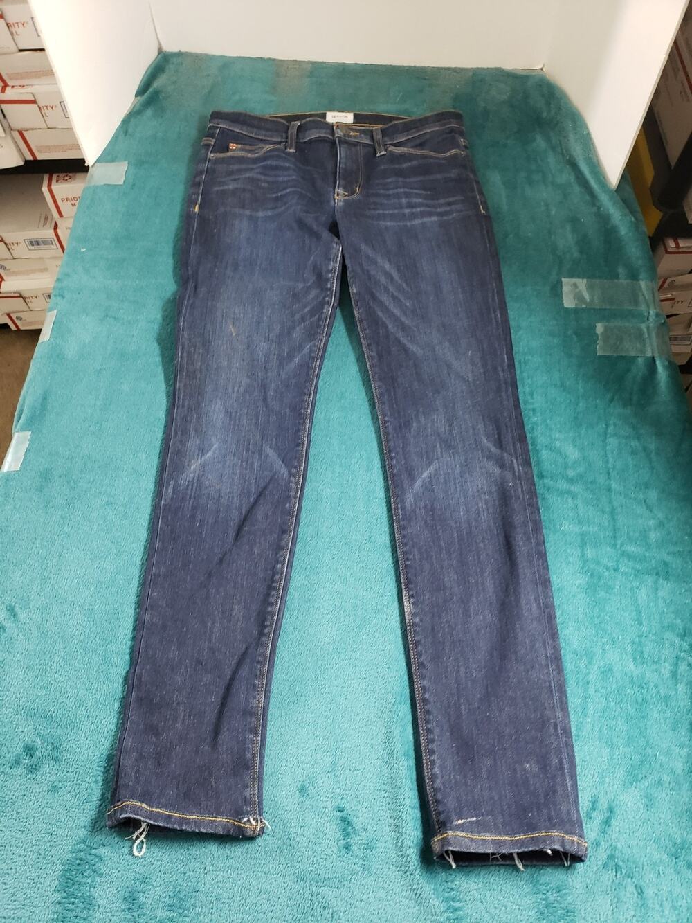 Hudson Jeans Size 27 Womens Blue Stretch Denim Pants High Rise Ladies Skinny